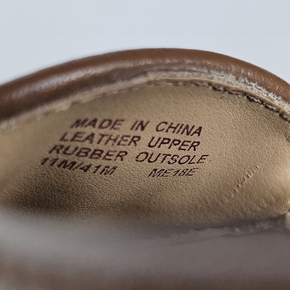 Michael Kors Brown Leather Flats with Gold Emblem - Picture 3 of 10